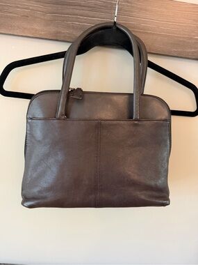 Jennifer Moore Brown Leather Satchel Handbag